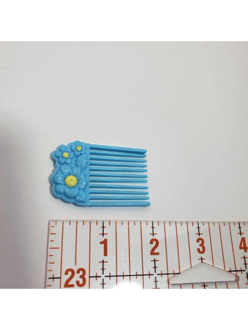 My Little Pony Lily Flutter Comb Pick G1 Blue Yellow Flowers Vintage 80s - Picture 4 of 7